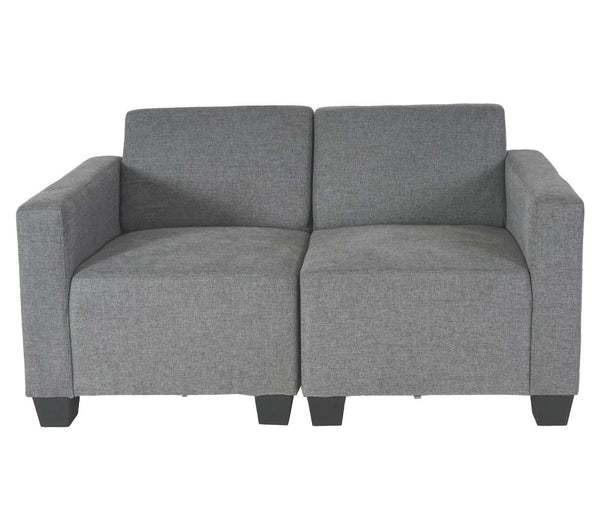 Modular 2-Sitzer Sofa Couch Lyon Stoff grau