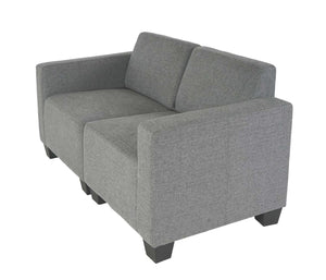 Modular 2-Sitzer Sofa Couch Lyon Stoff grau