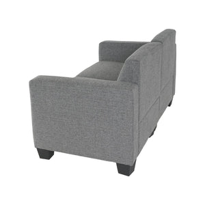 Modular 2-Sitzer Sofa Couch Lyon Stoff grau