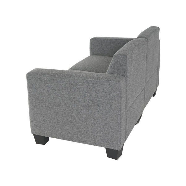 Modular 2-Sitzer Sofa Couch Lyon Stoff grau