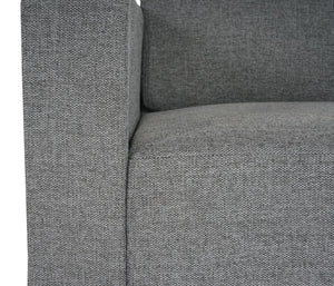 Modular 2-Sitzer Sofa Couch Lyon Stoff grau