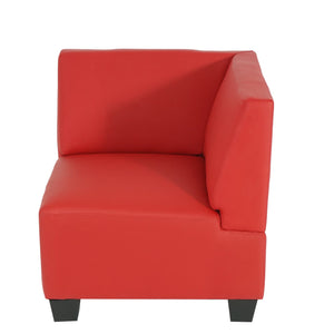 Modular Eckteil Lyon Kunstleder rot