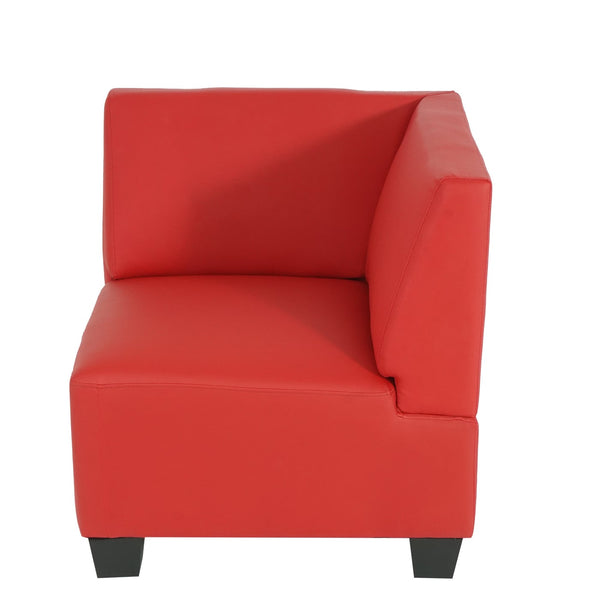 Modular Eckteil Lyon Kunstleder rot
