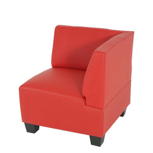 Modular Eckteil Lyon Kunstleder rot