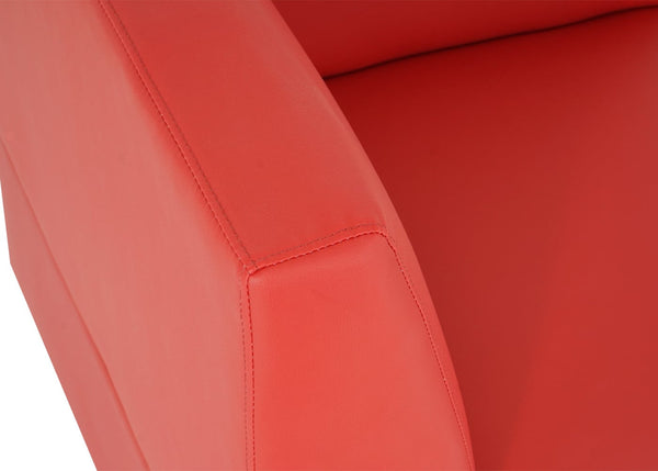 Modular Eckteil Lyon Kunstleder rot
