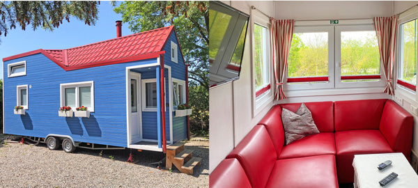 Modular Eckteil Lyon Kunstleder rot
