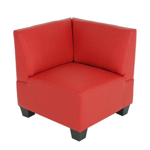 Modular Eckteil Lyon Kunstleder rot