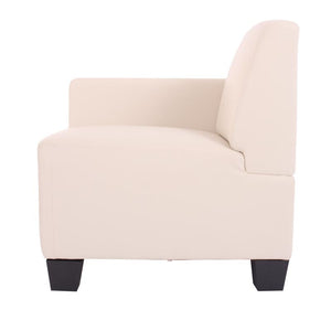 Modular Seitenteil links Sessel Armlehne Lyon Kunstleder creme