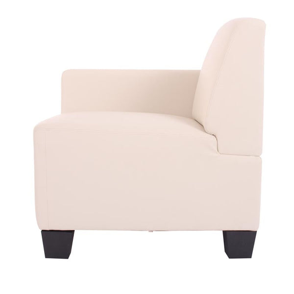 Modular Seitenteil links Sessel Armlehne Lyon Kunstleder creme