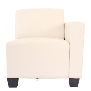 Modular Seitenteil rechts Sessel Armlehne Lyon Kunstleder creme