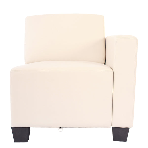 Modular Seitenteil rechts Sessel Armlehne Lyon Kunstleder creme