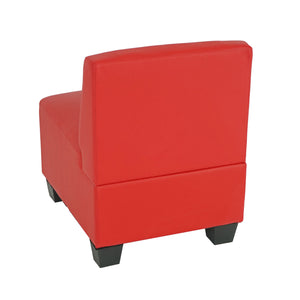 Modular Sessel ohne Armlehnen Mittelteil Lyon Kunstleder rot