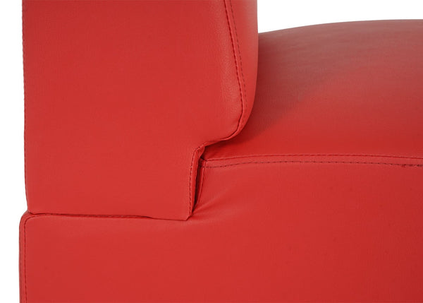 Modular Sessel ohne Armlehnen Mittelteil Lyon Kunstleder rot