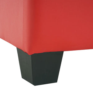 Modular Sessel ohne Armlehnen Mittelteil Lyon Kunstleder rot