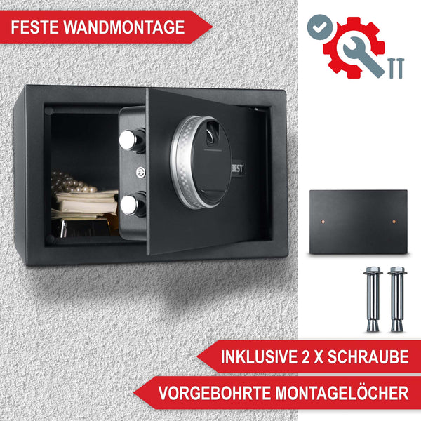 Möbeltresor mit Fingerabdruck 31x20x20cm