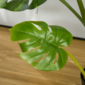 Monstera künstlich Kunstpflanze im Topf für drinnen und draussen 110cm