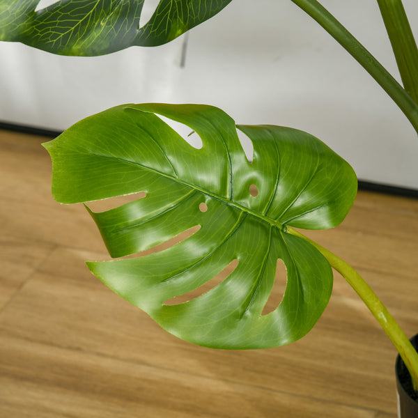 Monstera künstlich Kunstpflanze im Topf für drinnen und draussen 110cm