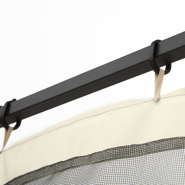 Moskitonetz für 3x4m Pavillon 4 Seitenteile Schwarz