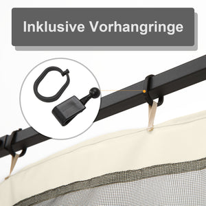 Moskitonetz für Pavillon 3x3m Reissverschluss-System