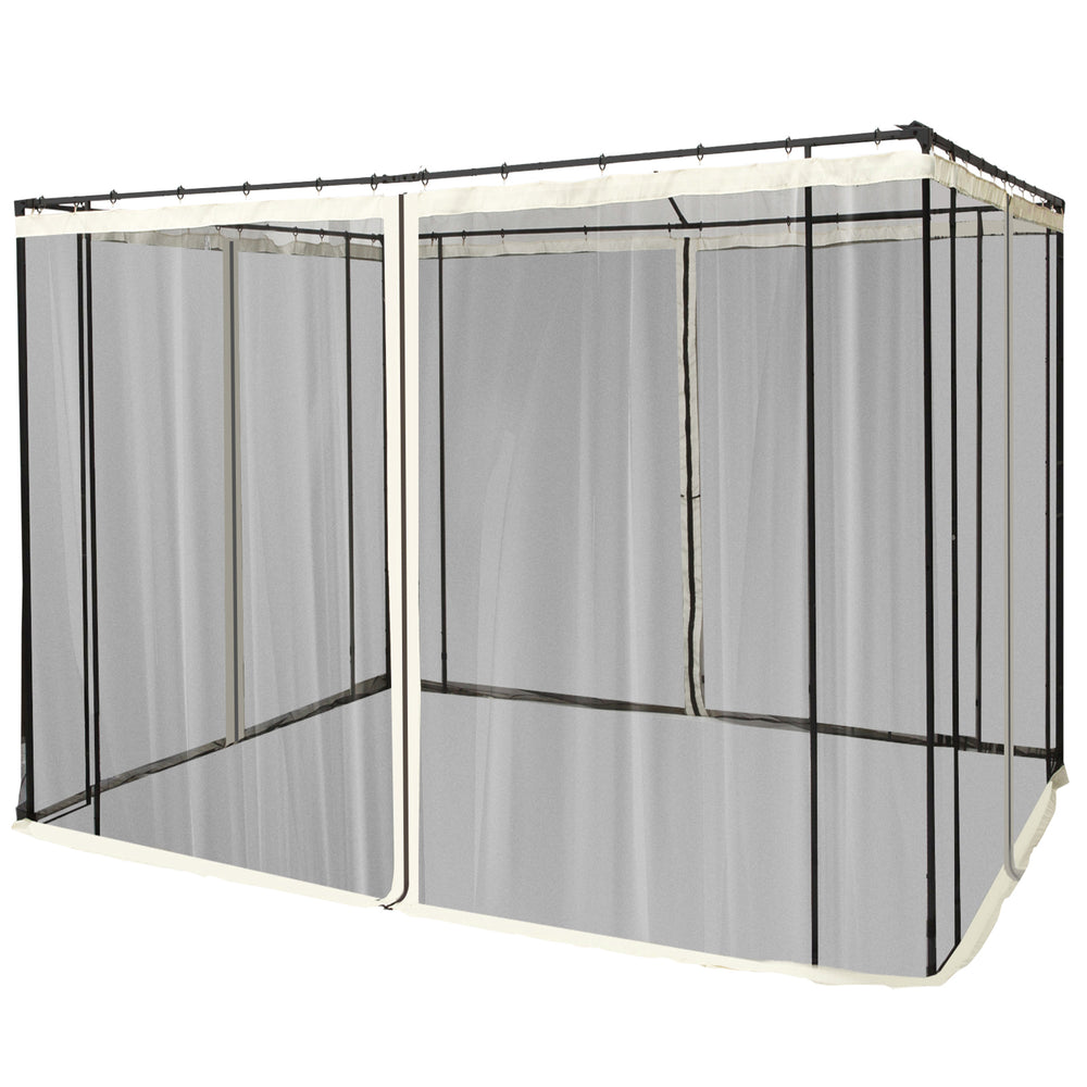 Moskitonetz für Pavillon 3x3m Reissverschluss-System