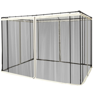 Moskitonetz für Pavillon 3x3m Reissverschluss-System