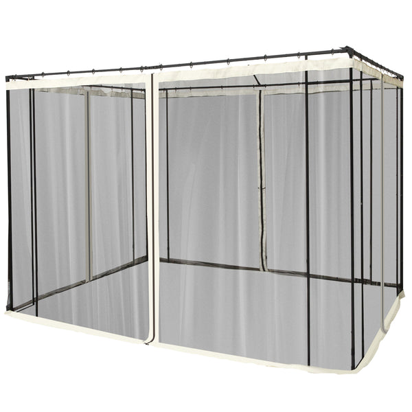Moskitonetz für Pavillon 3x3m Reissverschluss-System