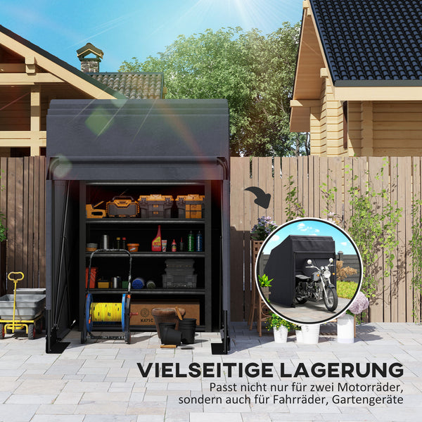 Motorrad Abdeckplane XXL wasserdicht outdoor winterfest schwarz
