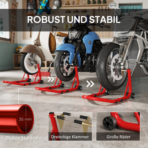 Motorradständer Set Motorradheber vorne bis 544kg Stahl