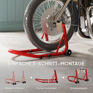 Motorradständer Set Motorradheber vorne bis 544kg Stahl