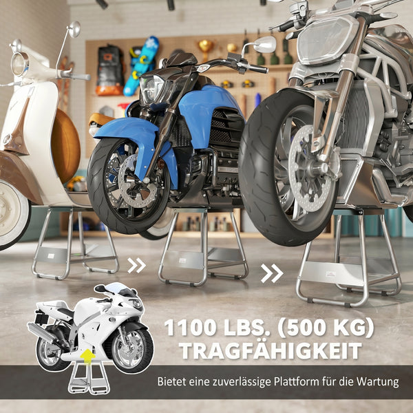 Motorradständer Universal bis 500kg aus Stahl grau