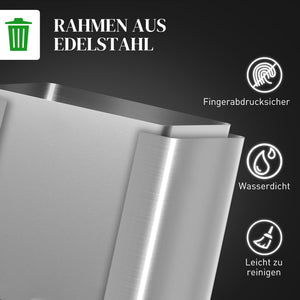 Mülleimer mit Fusspedal 2 Fächer Deckel 2x20L Edelstahl