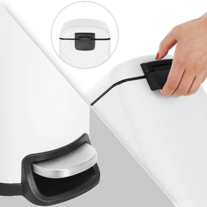 Mülleimer Abfalleimer schmal 10 Liter Weiss