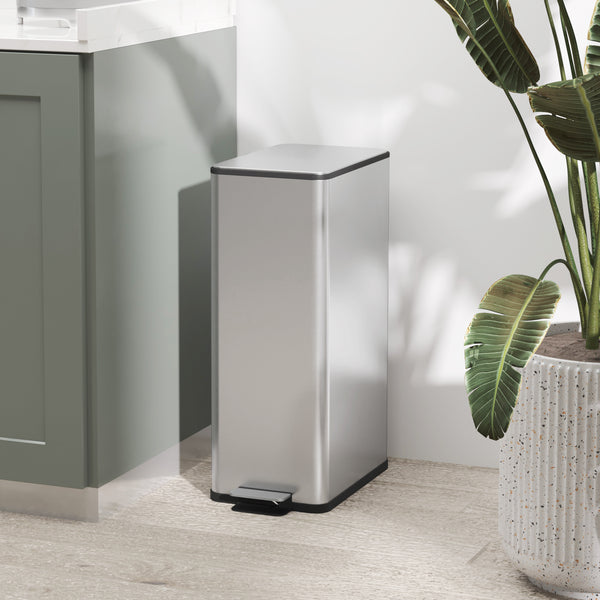 Mülleimer mit Soft-Close und Geruchsfilter fingerabdrucksicher 20L Edelstahl