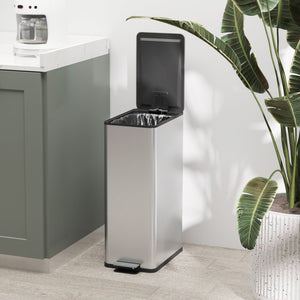 Mülleimer mit Soft-Close und Geruchsfilter fingerabdrucksicher 20L Edelstahl