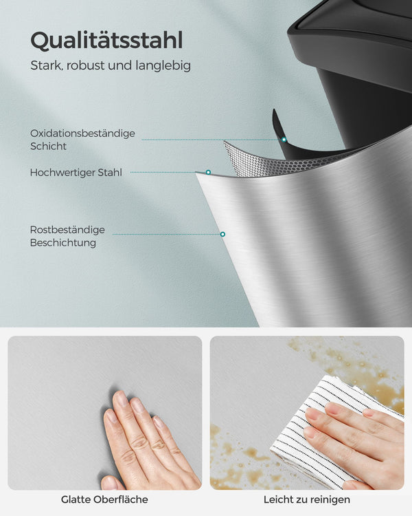 Mülleimer mit 3 Fächer und 3 Pedalen