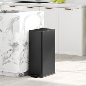 Mülleimer mit Soft-Close Deckel 20L Edelstahl schwarz