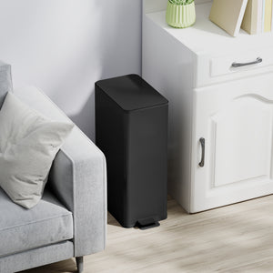 Mülleimer mit Soft-Close Deckel 20L Edelstahl schwarz