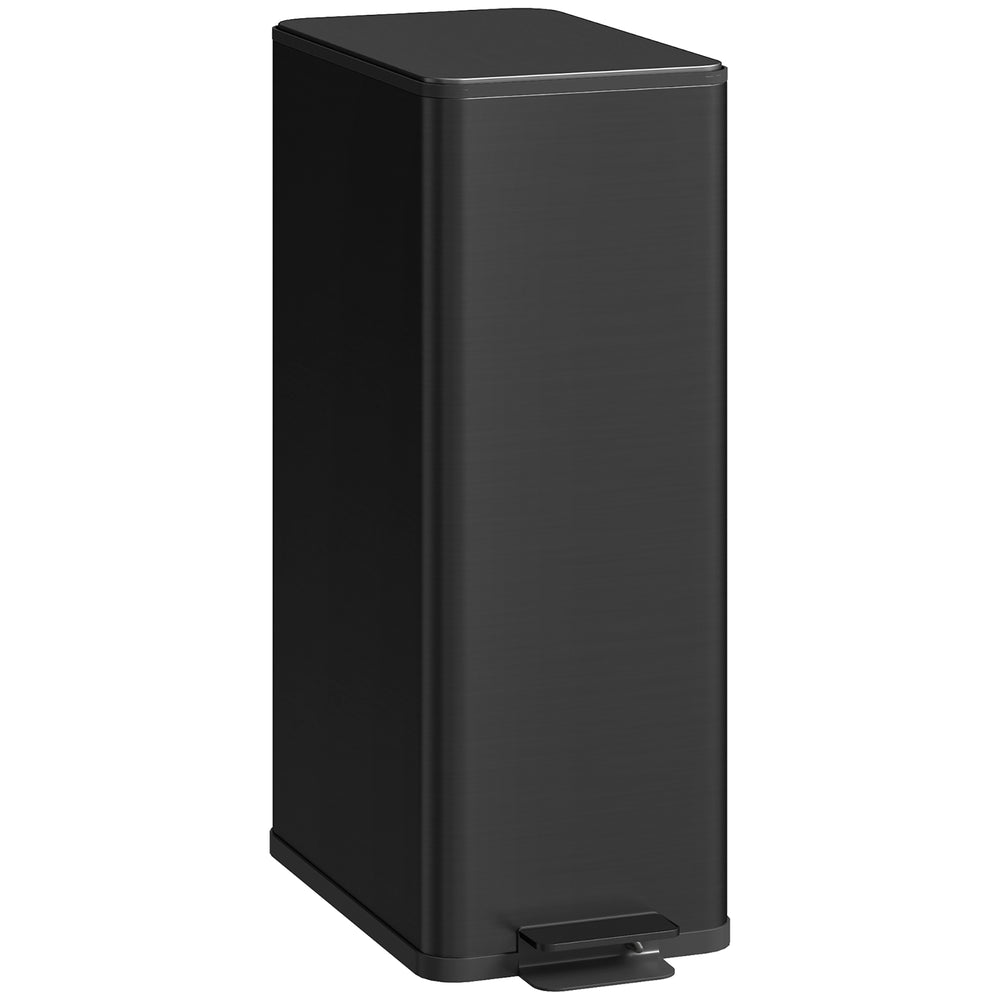 Mülleimer mit Soft-Close Deckel 20L Edelstahl schwarz