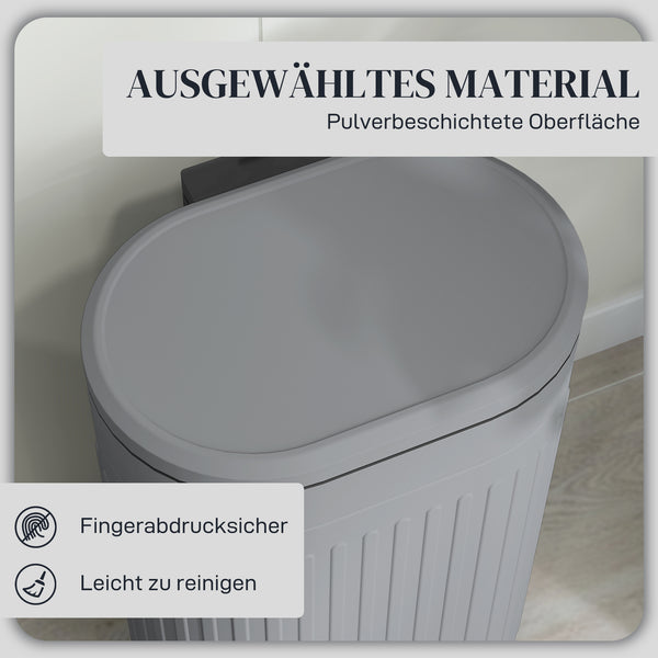 Mülleimer Treteimer mit Deckel Soft-Close 30L grau