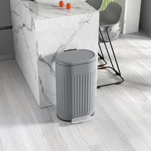 Mülleimer Treteimer mit Deckel Soft-Close 30L grau