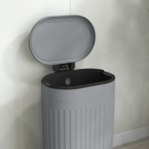 Mülleimer Treteimer mit Deckel Soft-Close 30L grau