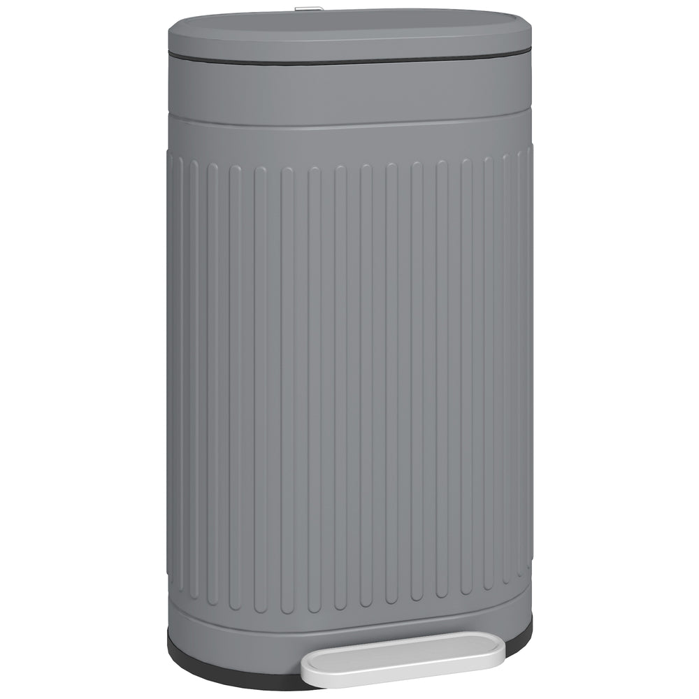 Mülleimer Treteimer mit Deckel Soft-Close 30L grau