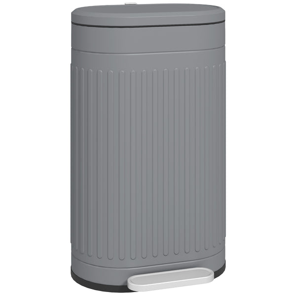 Mülleimer Treteimer mit Deckel Soft-Close 30L grau
