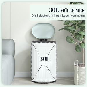 Mülleimer Treteimer mit Deckel und Soft-Close 30L grün