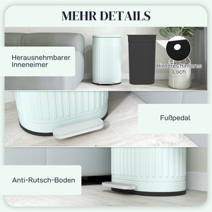 Mülleimer Treteimer mit Deckel und Soft-Close 30L grün