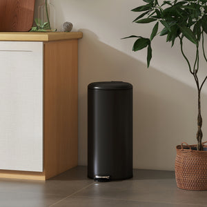 Mülleimer Treteimer mit Deckel Soft Close Inneneimer 30L schwarz