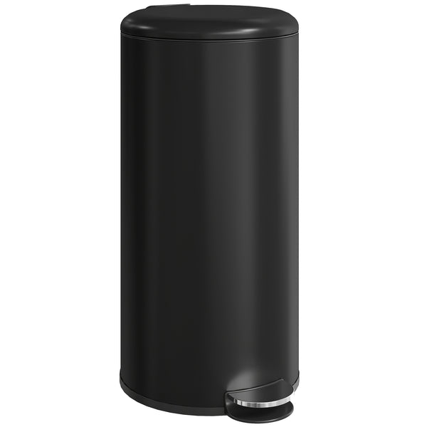 Mülleimer Treteimer mit Deckel Soft Close Inneneimer 30L schwarz