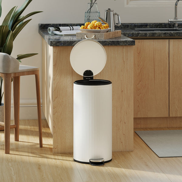 Mülleimer Treteimer mit Softclose und Pedal 30L schwarz