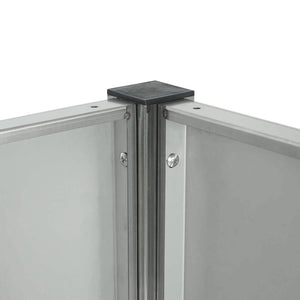 Mülltonnen-Zaun Mülltonnenverkleidung 150x165x85cm Metall Edelstahl