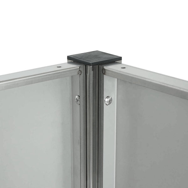 Mülltonnen-Zaun Mülltonnenverkleidung 150x165x85cm Metall Edelstahl